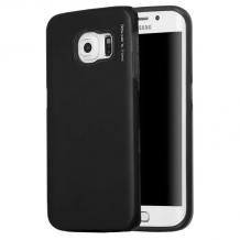 Луксозен силиконов калъф / гръб / TPU SUNSHINE за Samsung Galaxy S6 Edge G925 - черен