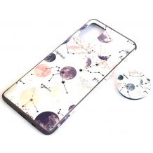 Луксозен силиконов калъф / гръб / TPU RUBY с Popsocket за Samsung Galaxy A71 - Capricorn