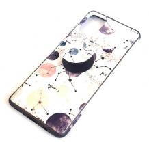 Луксозен силиконов калъф / гръб / TPU RUBY с Popsocket за Samsung Galaxy A71 - Capricorn