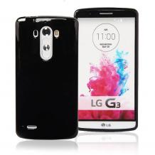 Силиконов калъф / гръб / TPU за LG G3 D850 - черен / гланц