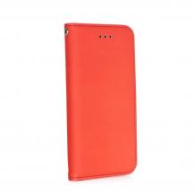 Луксозен термо кожен калъф Flip тефтер със стойка Thermo Book за HTC U11 - червен