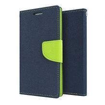 Луксозен кожен калъф Flip тефтер със стойка MERCURY Fancy Diary за Xiaomi RedMi 5A - тъмно син със зелено