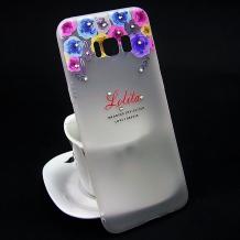 Луксозен силиконов калъф / гръб / TPU с камъни за Samsung Galaxy S8 Plus G955 - Lolita цветя / рози