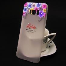 Луксозен силиконов калъф / гръб / TPU с камъни за Samsung Galaxy S8 Plus G955 - Lolita цветя / рози