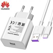 Оригинално зарядно за Huawei Mate 30 Pro / AP81 Super Charge Type-C - бяло