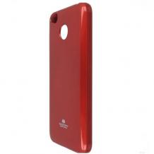 Луксозен силиконов калъф / гръб / TPU Mercury GOOSPERY Jelly Case за Xiaomi RedMi 4X - червен