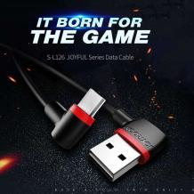 Оригинален USB кабел JOYROOM S-L126 за зареждане и пренос на данни 1m / Type-C/ - черен с червено