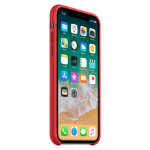 Оригинален кожен гръб MQT12ZM/A за Apple iPhone X - червен