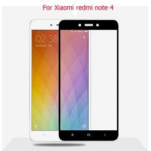 3D full cover Tempered glass screen protector Xiaomi RedMi Note 4 / Note 4X / Извит стъклен скрийн протектор Xiaomi RedMi Note 4 / Note 4X - черен