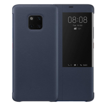 Луксозен калъф Smart View Cover за Huawei Mate 20 Pro - тъмно син