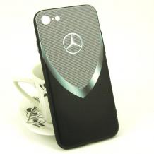 Луксозен твърд гръб за Apple iPhone 6 / iPhone 6S - Mercedes - Benz / черно с сиво