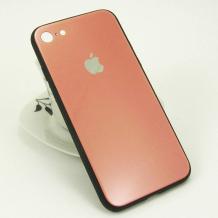 Луксозен стъклен твърд гръб за Apple iPhone 7 / iPhone 8 - Rose Gold