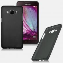 Ултра тънък силиконов калъф / гръб / TPU Ultra Thin i-Zore за Samsung Galaxy A8 - черен