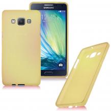 Ултра тънък силиконов калъф / гръб / TPU Ultra Thin i-Zore за Samsung Galaxy Grand Prime G530 - жълт / прозрачен