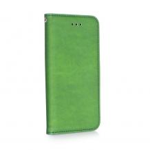Луксозен термо кожен калъф Flip тефтер със стойка Thermo Book за Huawei P10 Lite - зелен