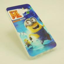 Силиконов калъф / гръб / TPU за Samsung Galaxy A3 2016 A310 - син / Minions / Миньони / Despicable me / Аз проклетникът