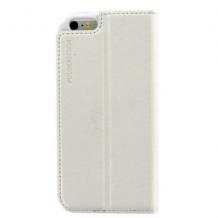 Кожен калъф Flip Cover S-View тип тефтер Puloka SS Case за Apple iPhone 6 4.7'' - бял със стойка