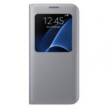 Оригинален калъф S View Cover EF-Z935CB за Samsung Galaxy S7 Edge G935 - светло сив