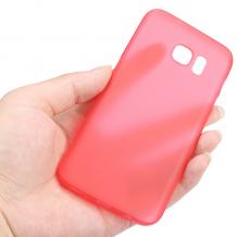 Ултра тънък предпазен твърд гръб TPU Ultra Thin за Samsung Galaxy S7 Edge G935 - червен