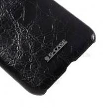 Луксозен кожен гръб G-Case Koco Series за Apple iPhone 7 / iPhone 8 - черен / Croco