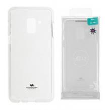 Луксозен силиконов калъф / гръб / TPU Mercury GOOSPERY Jelly Case за Samsung Galaxy A8 2018 A530F - прозрачен