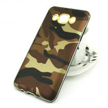 Луксозен твърд гръб  за Samsung Galaxy J5 2016 J510 - Camouflage / кафяв