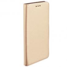 Кожен калъф Magnet Case със стойка за Huawei Mate 10 - златист
