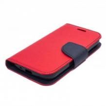 Луксозен кожен калъф Flip тефтер със стойка MERCURY Fancy Diary за Huawei Nova Plus- червен