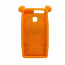 Силиконов калъф / гръб / TPU 3D за Huawei P9 Lite - оранжев / тигър