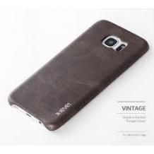 Оригинален кожен гръб X-level Vintage Series за Samsung Galaxy S7 Edge G935 - кафяв