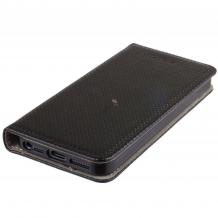 Кожен калъф Magnet Case със стойка за Samsung Galaxy S8 Plus G955 - черен
