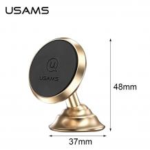 Луксозна универсална магнитна стойка за кола USAMS / USAMS Magnetic Car Phone Holder - златиста