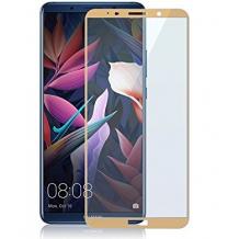 3D full cover Tempered glass screen protector Huawei P Smart / Извит стъклен скрийн протектор Huawei P Smart - златен