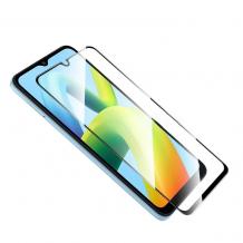 5D full cover Tempered glass Full Glue screen protector Samsung Galaxy A07 / Извит стъклен скрийн протектор с лепило от вътрешната страна за Samsung A07 - черен кант