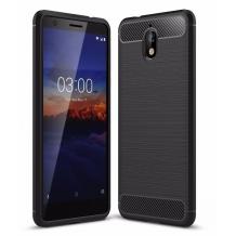 Силиконов калъф / гръб / TPU за Nokia 3.1 2018 - черен / carbon