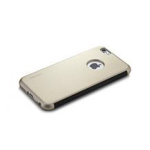 Луксозен кожен калъф тефтер ROCK Delight Series Dr.V за Apple iPhone 6 4.7" - черен / златен