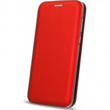 Луксозен кожен калъф Flip тефтер със стойка OPEN за Nokia 6.2 / Nokia 7.2 - червен