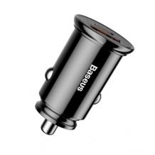 Универсално зарядно за кола Baseus Circular Car Charger / QC 4.0 Car Charger 30W /  Type-C PD 3.0 SCP - черно