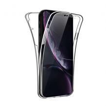 Силиконов калъф / гръб / TPU 360° за Xiaomi Mi 9 Lite - прозрачен / 2 части / лице и гръб