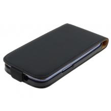 Кожен калъф тип Flip за Samsung i9250 Galaxy Nexus - Черен