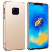 Силиконов калъф / гръб / TPU за Huawei Mate 20 Pro - златист / мат