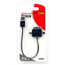 USB кабел 3 в 1 за Apple iPhone 3GS / 4G / 4S