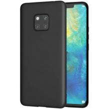 Силиконов калъф / гръб / TPU за Huawei Mate 20 Pro - черен / мат