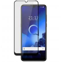 3D full cover Tempered glass Full Glue screen protector Alcatel 3X 2020 / Извит стъклен скрийн протектор с лепило от вътрешната страна за Alcatel 3X 2020 - черен