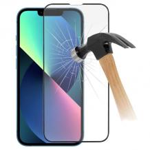 5D full cover Tempered glass Full Glue screen protector Samsung Galaxy A37 5G / Извит стъклен скрийн протектор с лепило от вътрешната страна за Samsung Galaxy A37 5G - черен кант
