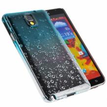 Твърд гръб / капак / за Samsung Galaxy Note 3 N9005 - 3D Rain drop / син