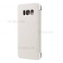 Луксозен кожен калъф Flip тефтер G-Case за Samsung Galaxy S8 Plus G955 - бял