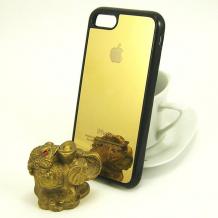 Луксозен стъклен твърд гръб за Apple iPhone 7 / iPhone 8 - златист