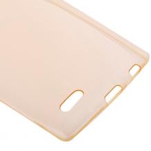 Ултра тънък силиконов калъф / гръб / TPU Ultra Thin за LG G4 - прозрачен / жълт