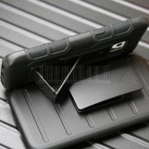 Удароустойчив калъф със стойка от 2 части за Samsung Galaxy S7 Edge G935 - черен